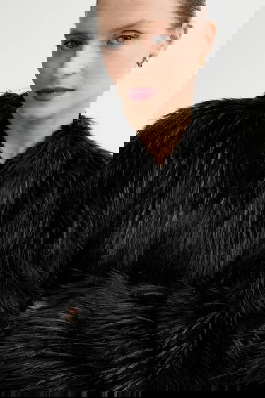 Палта STAND STUDIO Carolina Long Faux Fur Coat Черно | 66577.9414, 4