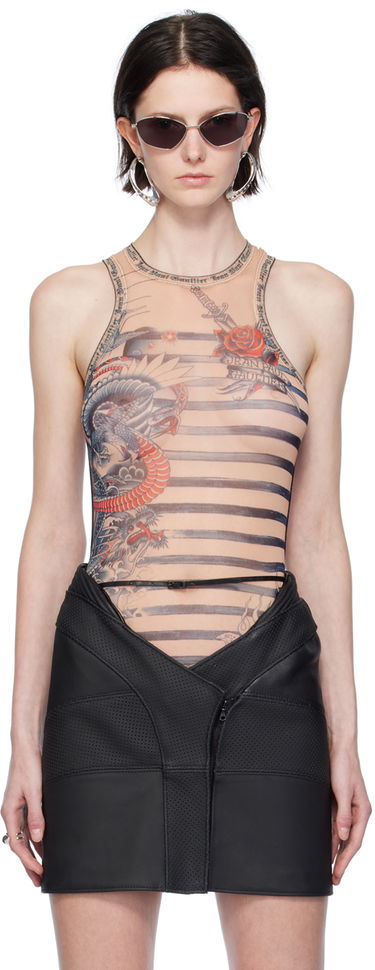 боди Jean Paul Gaultier Mariniere Bodysuit Бежово | 23/15-F-BD010-T537-635030, 0
