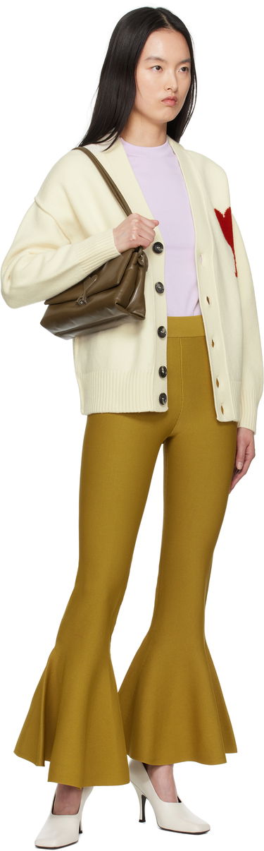 Съкратен топ AMI Cotton Cropped T-shirt Лилаво | FTS060.724, 3