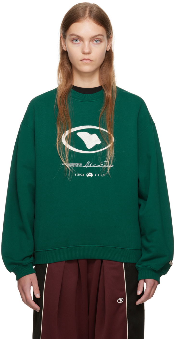 Суитчър ADER ERROR Etik Logo Sweatshirt Зелено | BMADFWSW0103GN