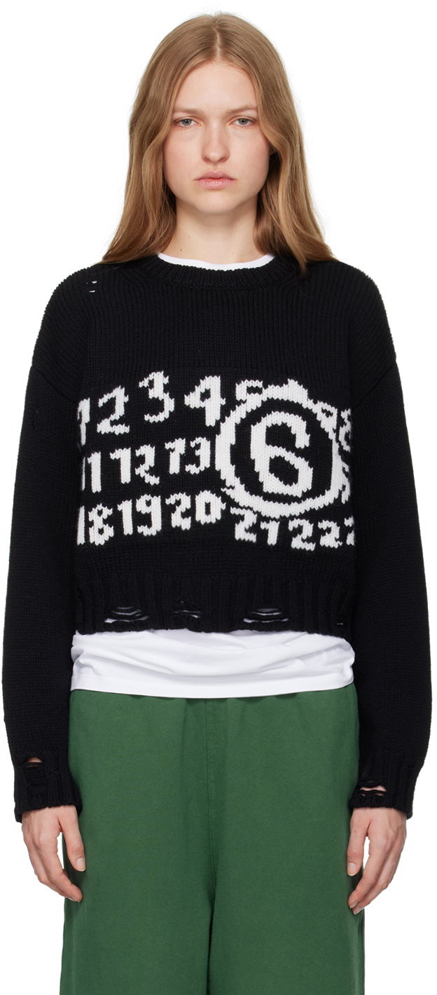 Пуловер Maison Margiela Numeric Sweater Черно | S62HL0029 M13074, 0