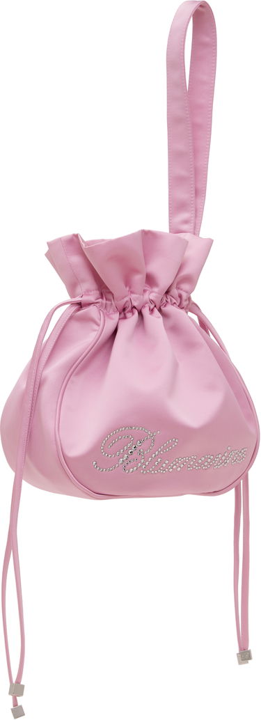 Дамска чанта Blumarine Blumarine Satin Rhinestone Logo Pouch Тюркоазено | P5HHW091A, 4