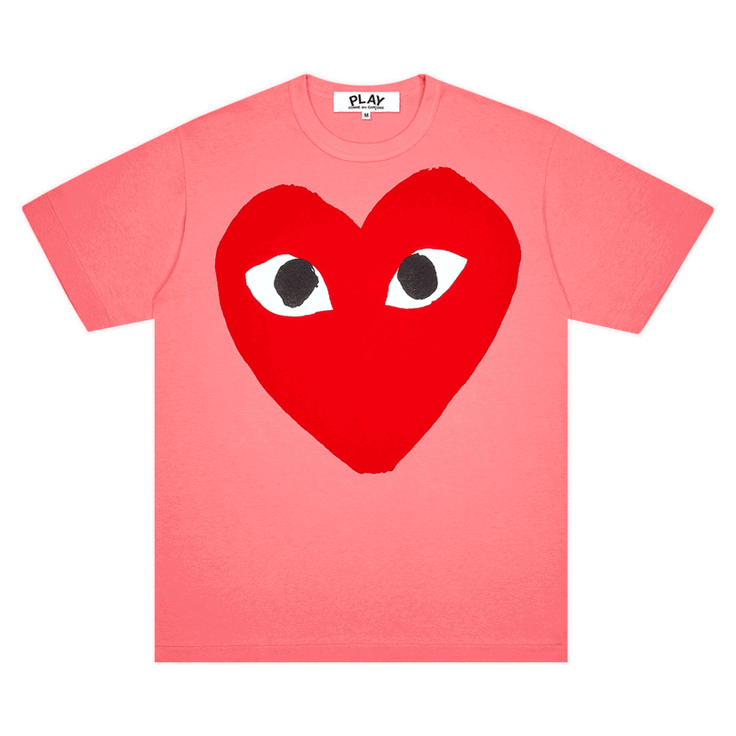 Тениска Comme des Garçons PLAY Big Heart T-Shirt Розово | AZ T273 051 3