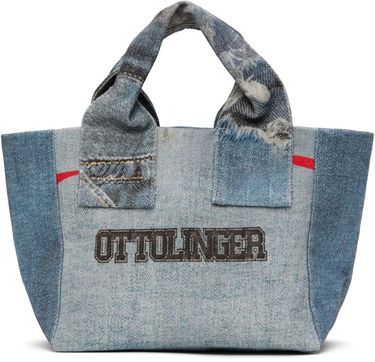 Голяма пазарска чанта Ottolinger Ottolinger Mini Denim Tote Bag Синьо | 12890052801, 0
