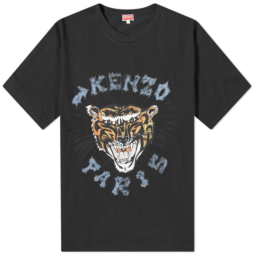 Тениска KENZO Men's Drawn Varsity Oversize Tee Black Черно | FE55TS2744SG-99J