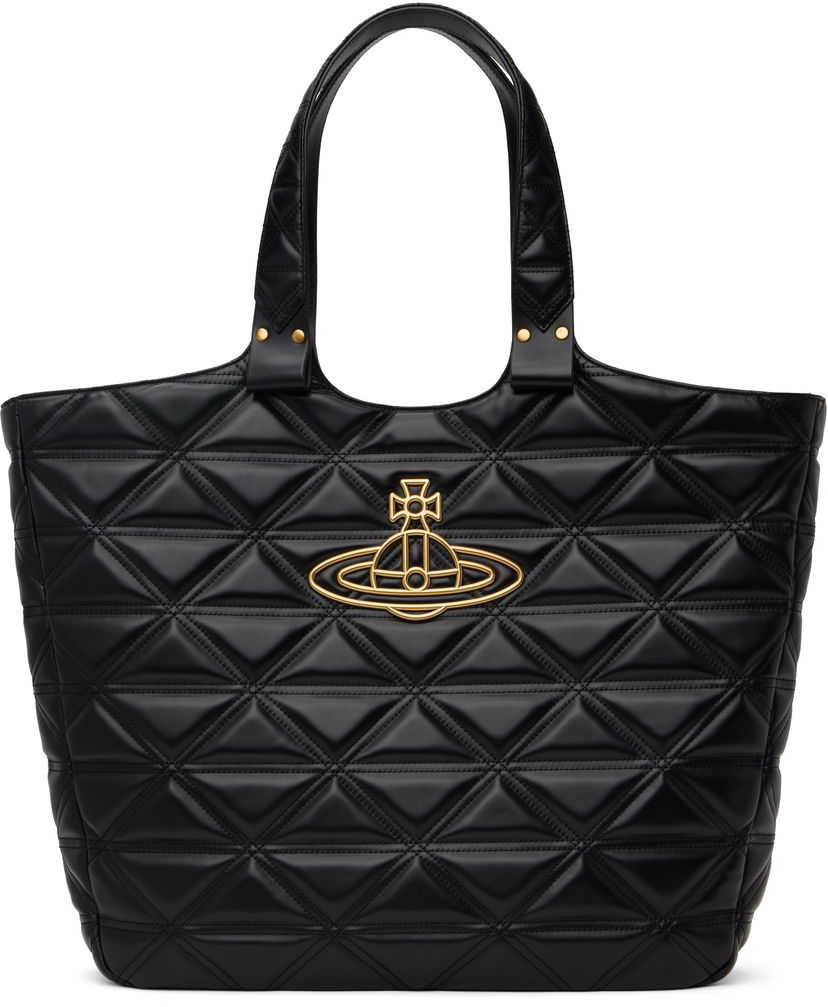 Голяма пазарска чанта Vivienne Westwood Black Talitha Tote Bag Черно | 4D010003W-L008J-