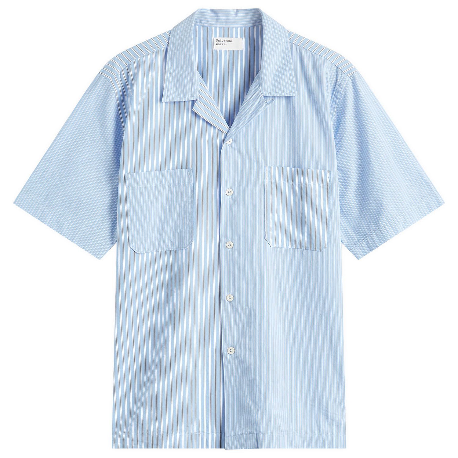 Риза Universal Works Universal Works Vila Stripes Sal Road Shirt, Size X-Large Синьо | P32052-BLU, 0