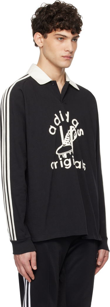 Поло тениска adidas Originals Originals Rugby Polo Черно | JD1091, 1