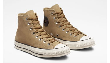 Кецове и обувки Converse Chuck 70 Suede Бежово | A01457C, 3
