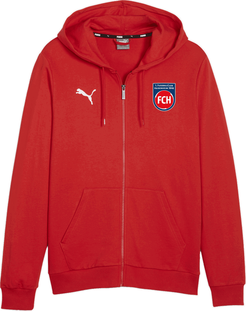 Суитчър Puma 1.FC Heidenheim Full-Zip Hooded Jacket Червено | 5fch658595-001