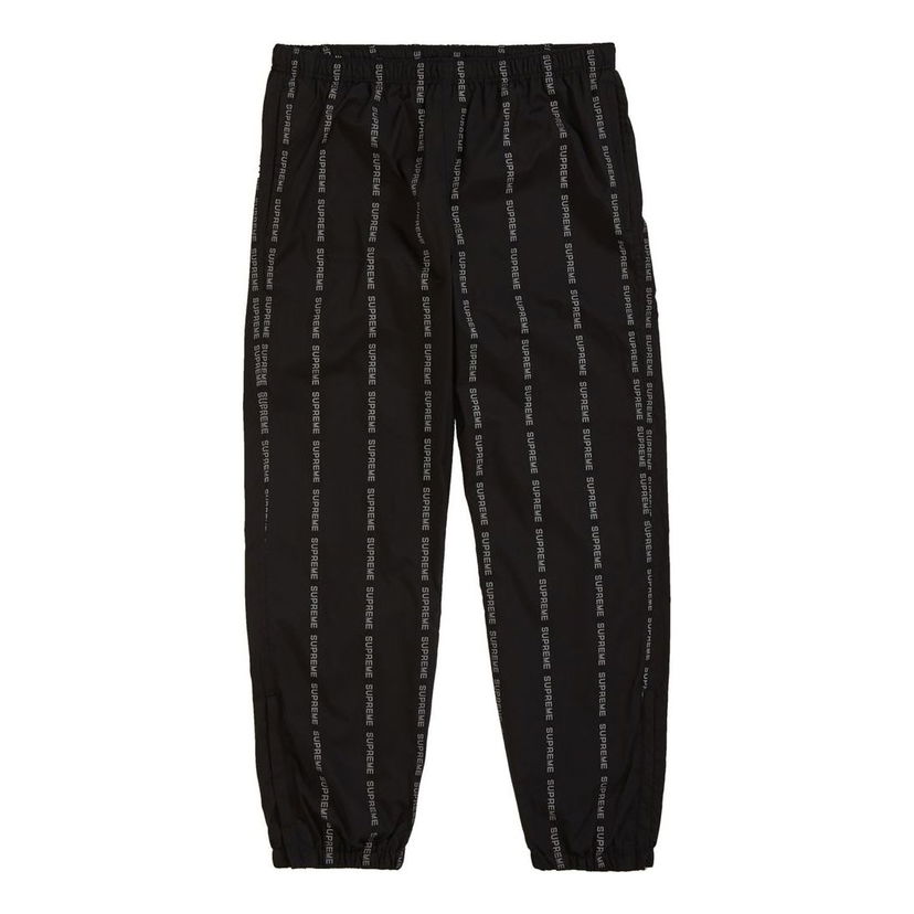 Спортни панталони Supreme Reflective Text Track Pants Черно | SUP-FW18-942