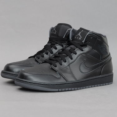 Кецове и обувки Jordan Air Jordan 1 Mid "Black" Черно | 554724-021, 1