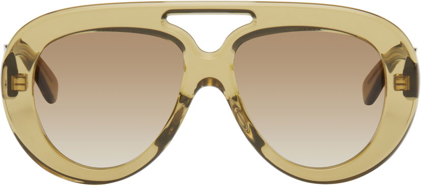 Слънчеви очила Loewe Round Spoiler Aviator Sunglasses Кафяво | LW40144UM5596F 840126839418