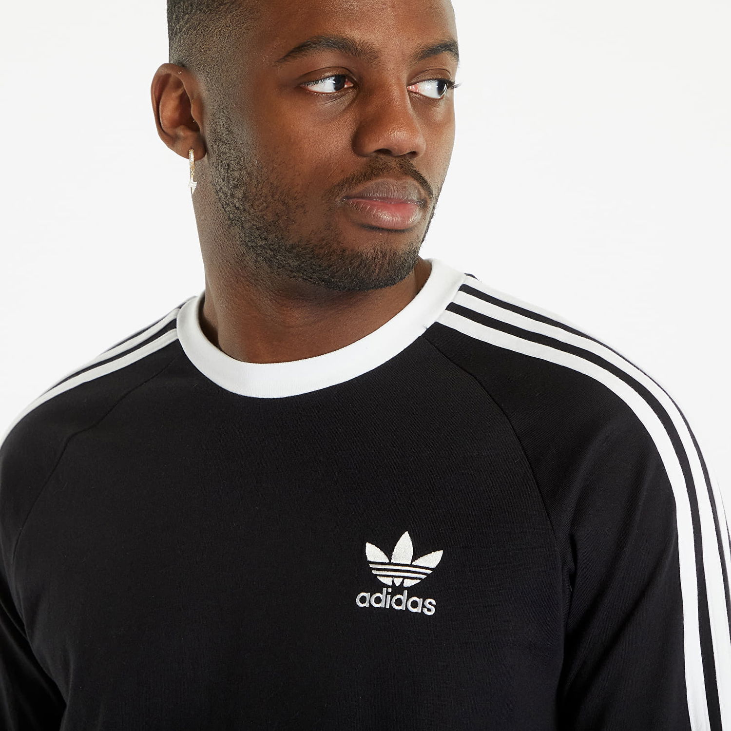 Тениска adidas Originals Long Sleeve 3 Stripe Tee Черно | IA4877, 1