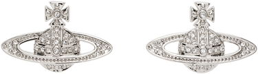 Обеци Vivienne Westwood Mini Bas Relief Silver Earrings Металик | 62020033-02P116-CN, 0
