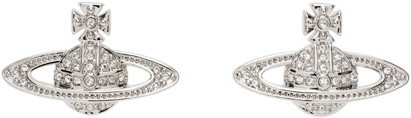 Обеци Vivienne Westwood Mini Bas Relief Silver Earrings Металик | 62020033-02P116-CN