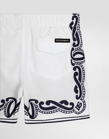 Бански Dolce & Gabbana Dolce & Gabbana Bandanna Print Swim Trunks Бяло | L1J818ON04NHA9RB, 3