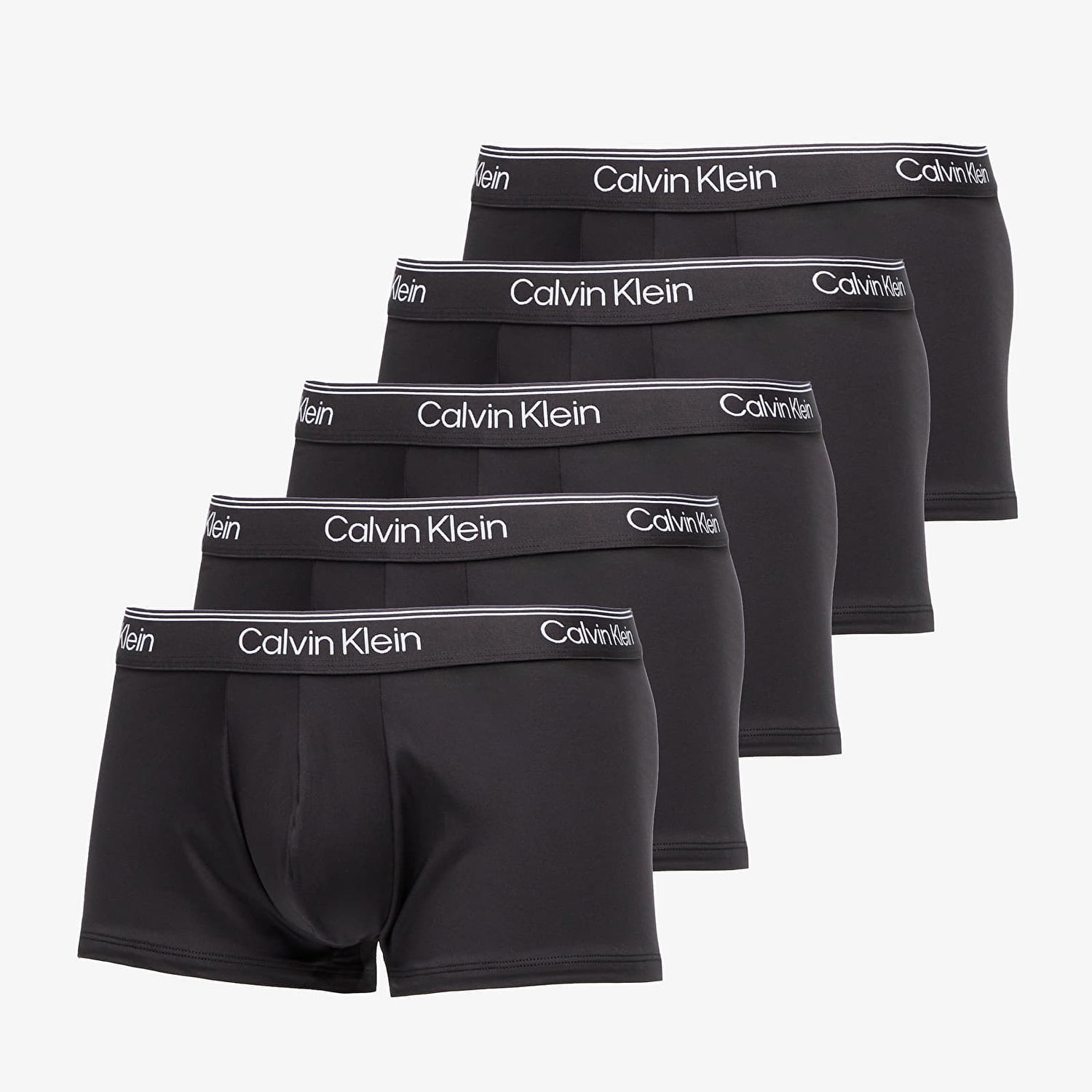 Боксерки CALVIN KLEIN Microfiber Stretch Low Rise Trunk 5-Pack Black Черно | LV00NB4412 UB1, 0