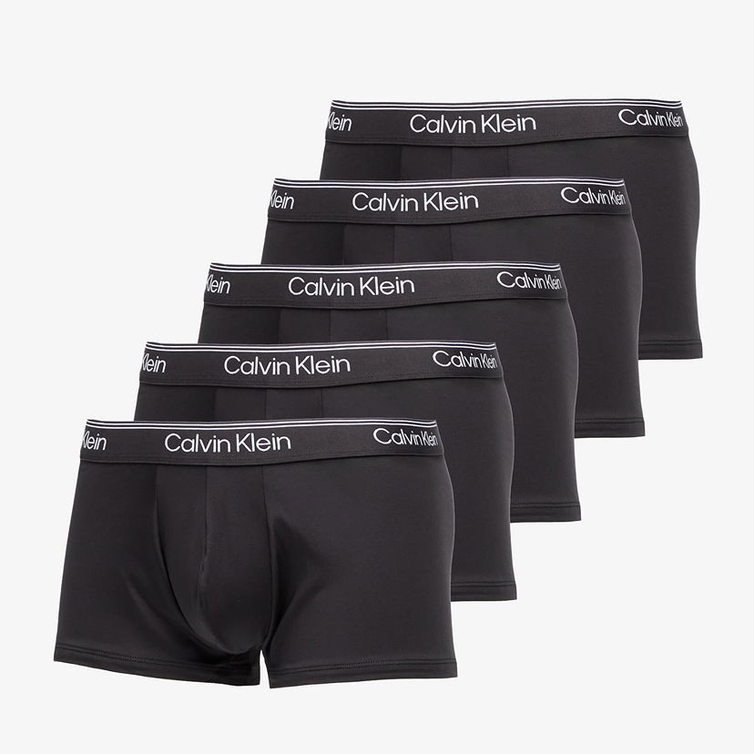 Боксерки CALVIN KLEIN Microfiber Stretch Low Rise Trunk 5-Pack Black Черно | LV00NB4412 UB1