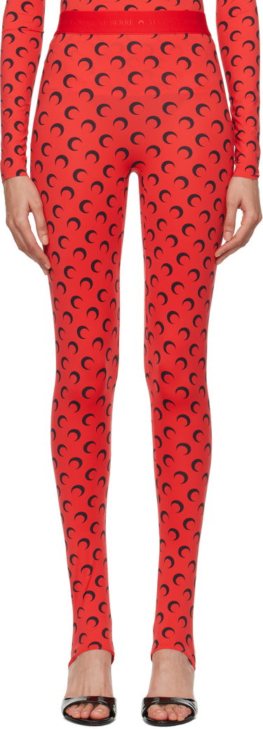 Клинове Marine Serre Stirrup Leggings with Moon Print Червено | WPA111A CJER0001, 0