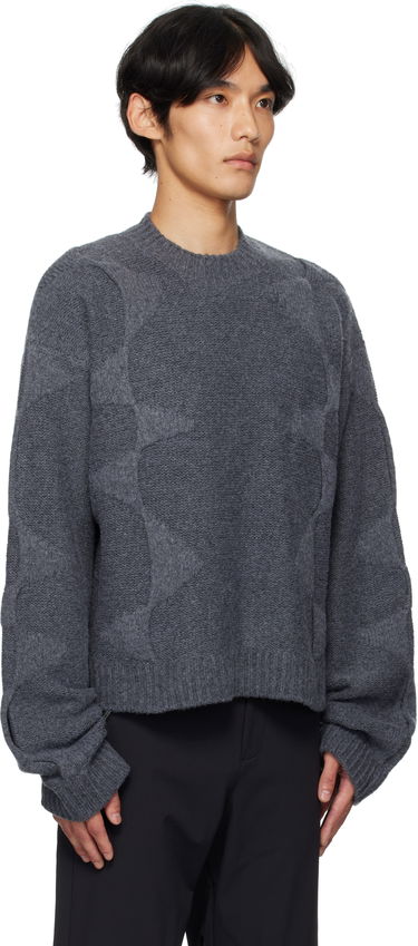 Пуловер HELIOT EMIL HELIOT EMIL Cropped Spiral Knit Sweater Сиво | PREAW25_M_07_063_DGY05_CO, 1