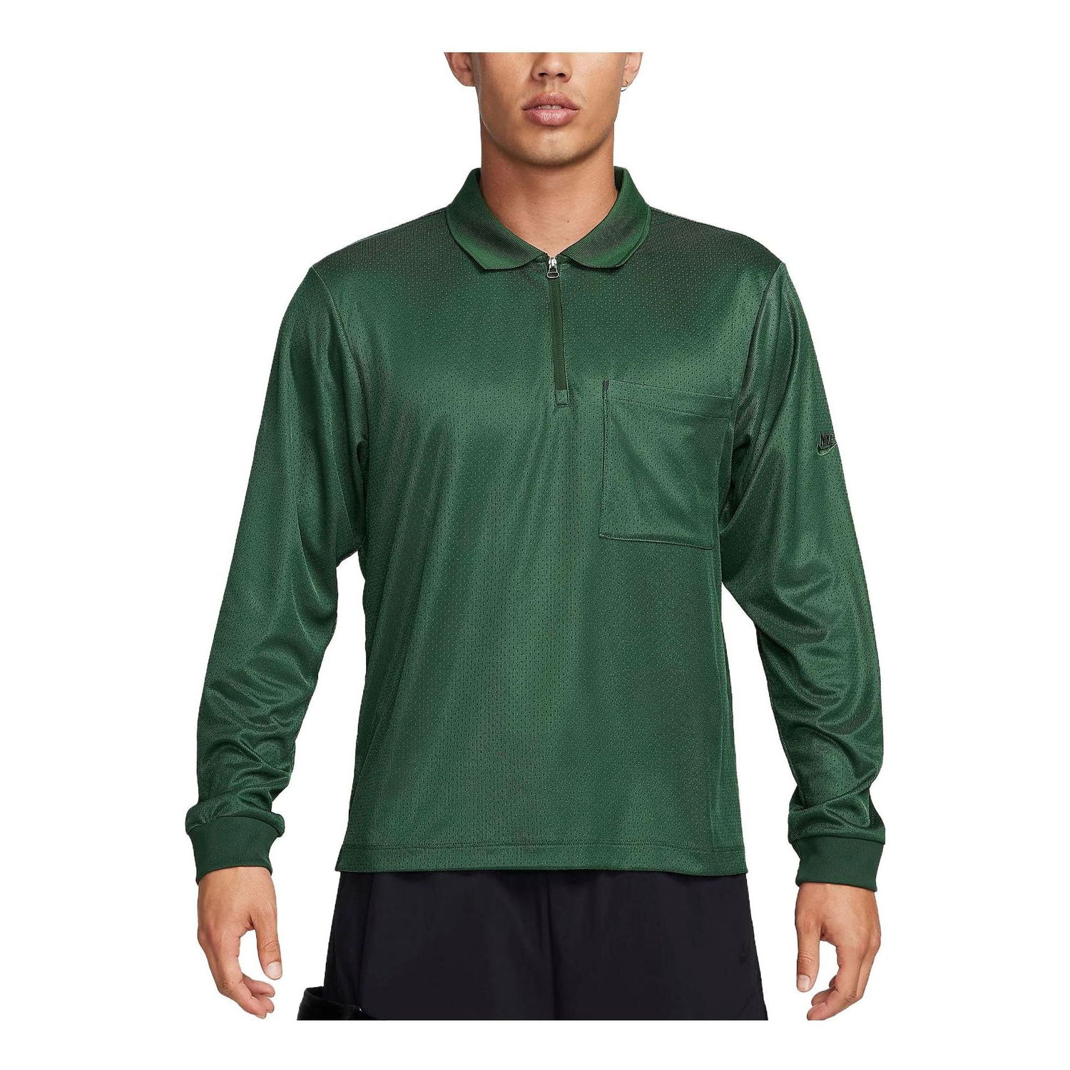 Поло тениска Nike Sportswear Tech Pack Dri-FIT 1/2-Zip Long-Sleeve Top Зелено | FB7382-323, 0
