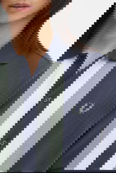 Поло тениска Fred Perry Knitted Short Sleeve Regular Fit Polo Shirt with Vertical Stripes and Classic Collar Многоцветен | M8522, 3