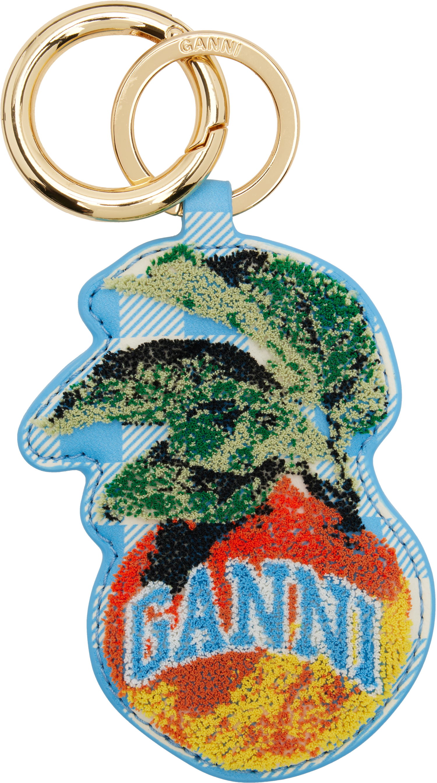 Ключодържатели GANNI Textured Landscape Graphic Apple Keychain Многоцветен | A6781, 0