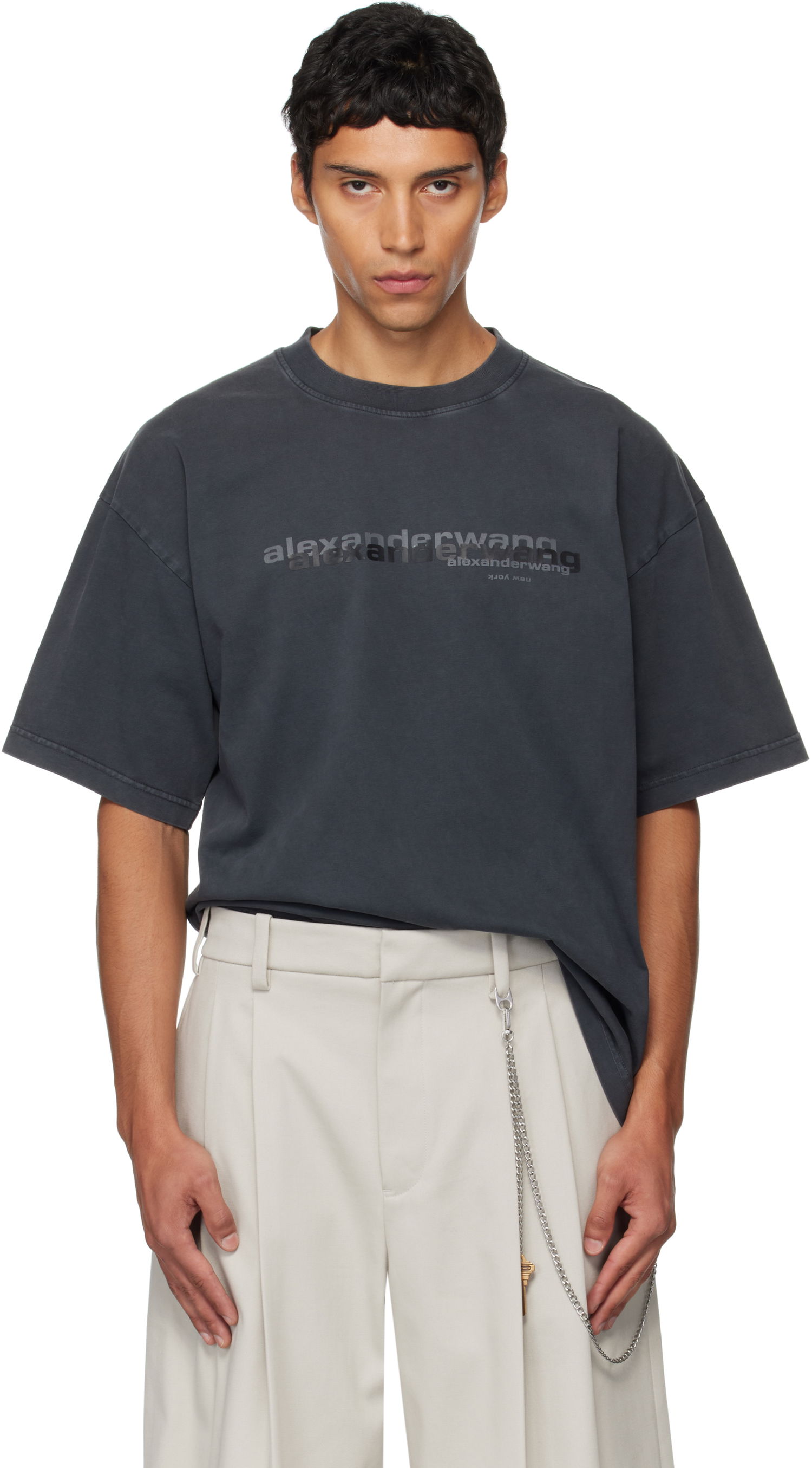 Тениска Alexander Wang Alexander Wang Short Sleeve T-Shirt Сиво | UCC3251847, 0