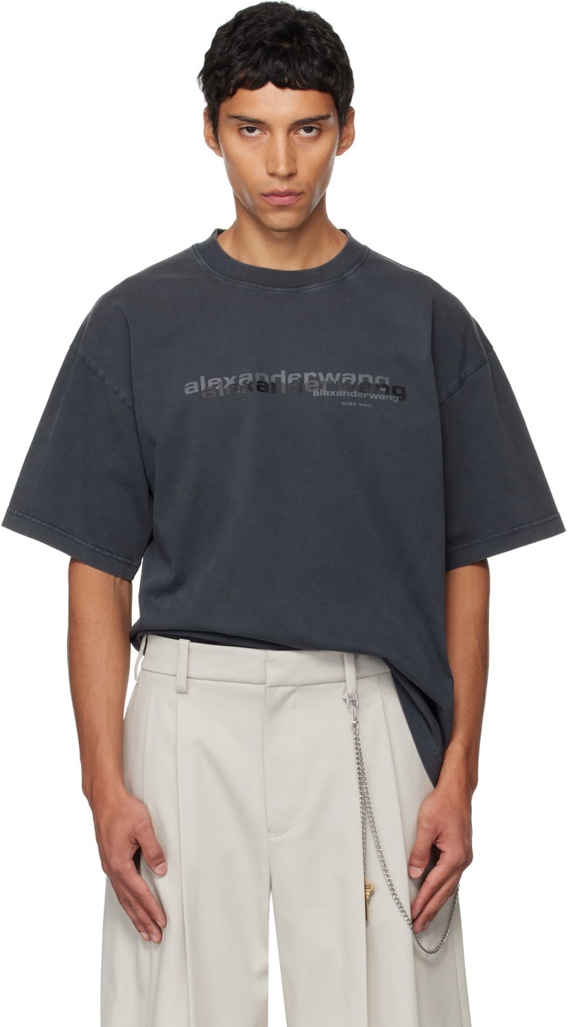 Тениска Alexander Wang Alexander Wang Short Sleeve T-Shirt Сиво | UCC3251847