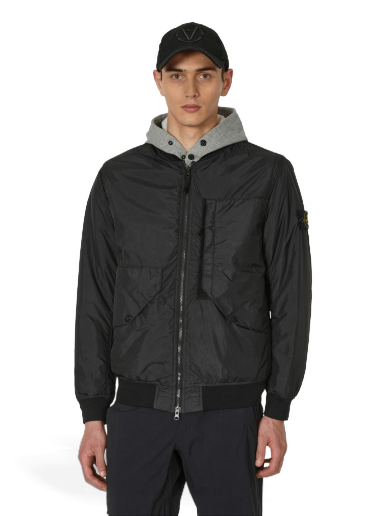Яке бомбър Stone Island Garment Dyed Crinkle Reps PrimaLoft®-TC Bomber Черно | 791540923 V0029