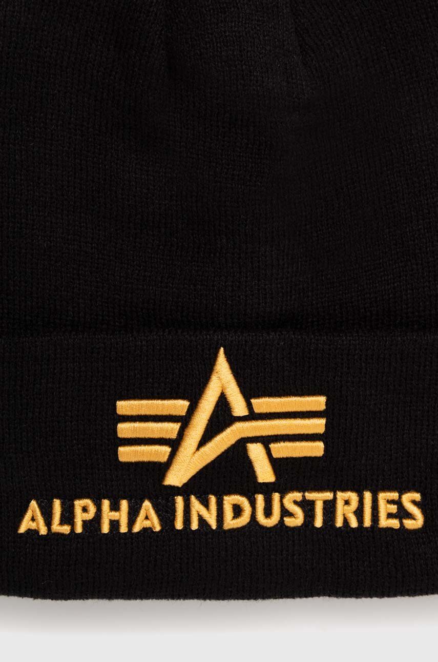 Шапка Alpha Industries 3D Beanie Черно | 168910.583, 1