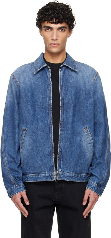Яке Givenchy Zipped Denim Jacket Синьо | BM01FJ516L401, 0