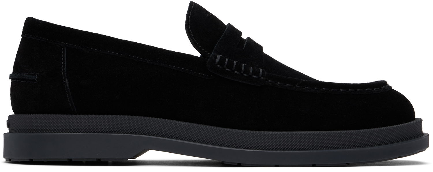 Кецове и обувки BOSS Hugo Suede Loafers Черно | 50536215, 0
