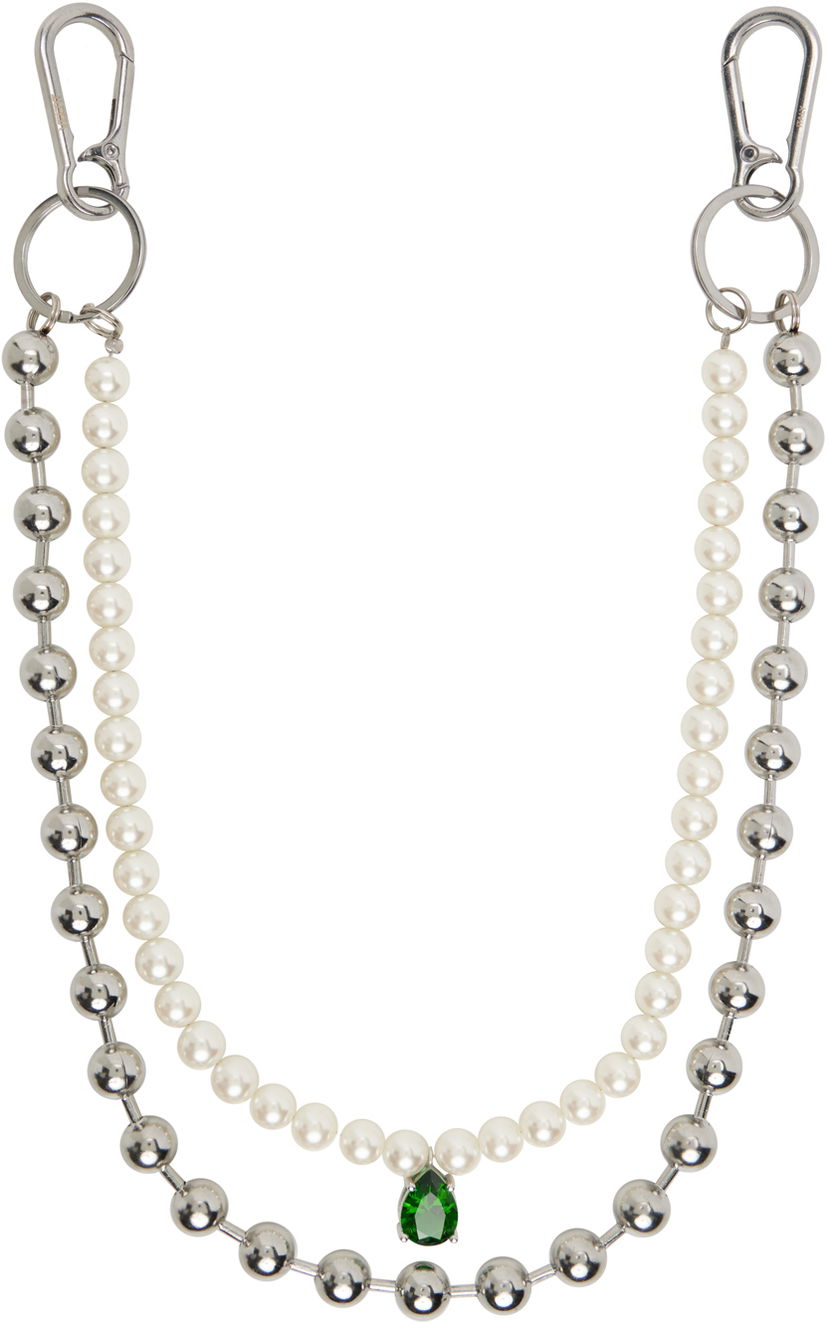 Ключодържатели VEERT The Ball Pearl Chain With Green Stone Зелено | KEYCH2