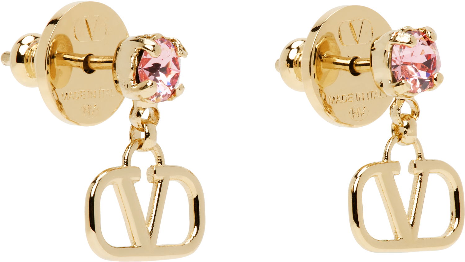 Обеци Valentino Valentino Garavani VLogo Signature Drop Earrings Металик | 6W2J0H29YCW, 1