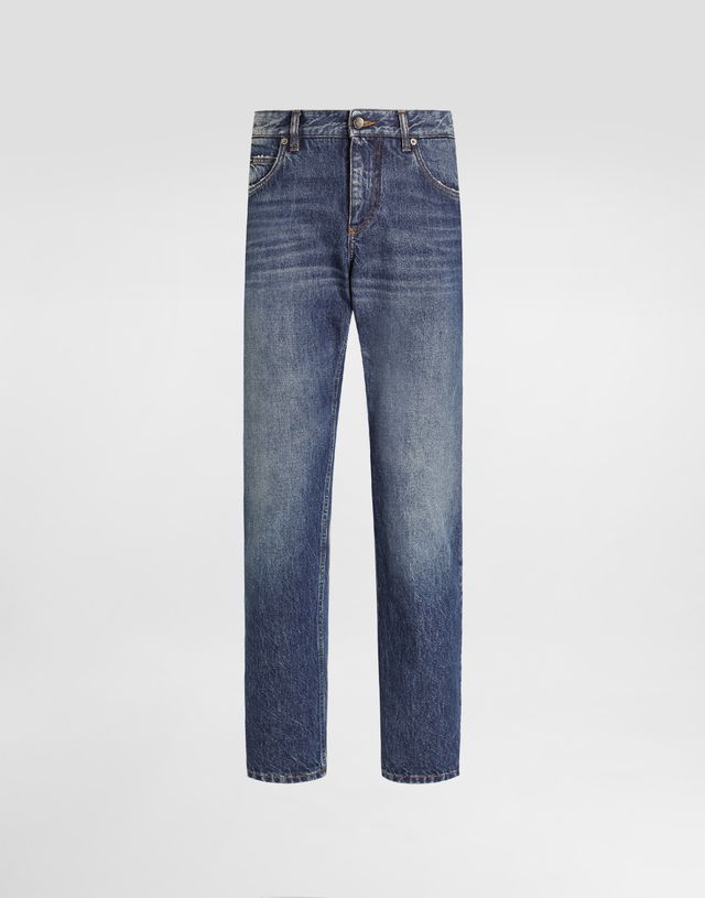 Washed Denim Trousers