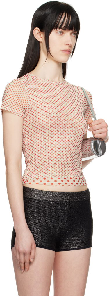 Пола Miaou Miaou Mini Polka Dot T-Shirt Бежово | 7184PM2WPD, 4