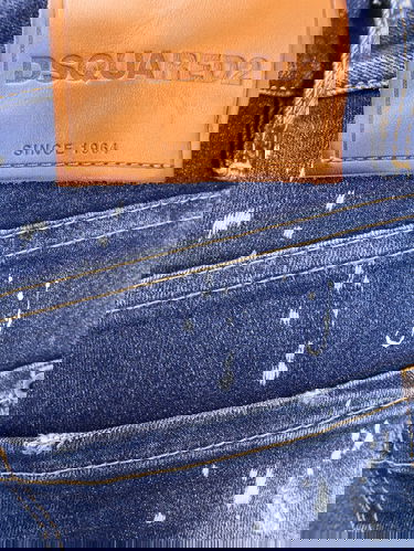 Дънки DSQUARED2 Slim-Fit Paint Splatter Jeans Синьо | S74LB1658S30664470, 2
