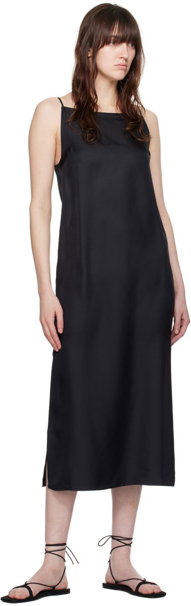 Pокля Loulou de Saison Loulou de Saison Sulum Midi Slip Dress Черно | SULUM, 3