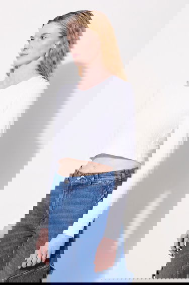 Съкратен топ JW Anderson JW Anderson Ribbed Cropped Anchor Embroidery Longsleeve Top Бяло | JO0211.PG1501.001, 3