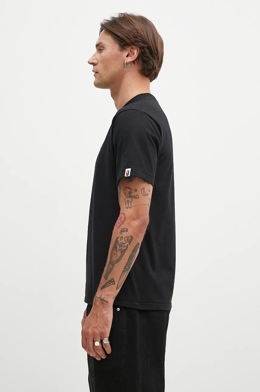 Тениска BAPE One Point T-Shirt With Print Black Черно | 1K80110004, 1
