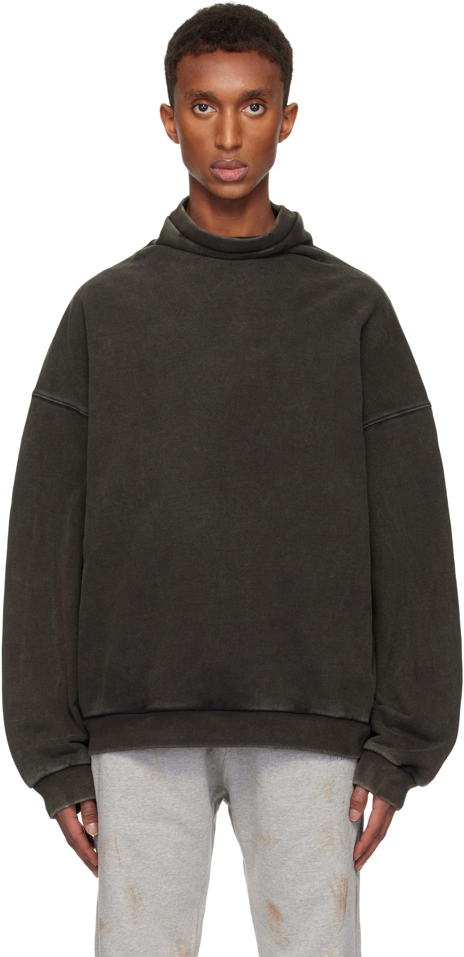 Пуловер We11done Standard Logo Turtleneck Sweatshirt Зелено | WD-TS3-24-731-U-BK, 0