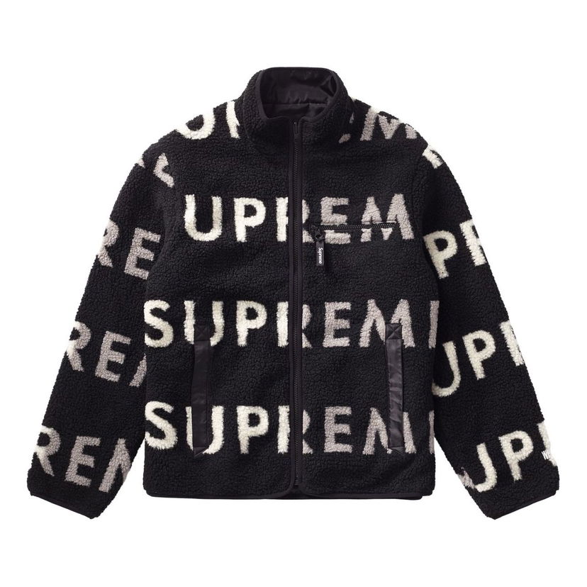 Пуловер Supreme Reversible Fleece Jacket Черно | SUP-FW18-515