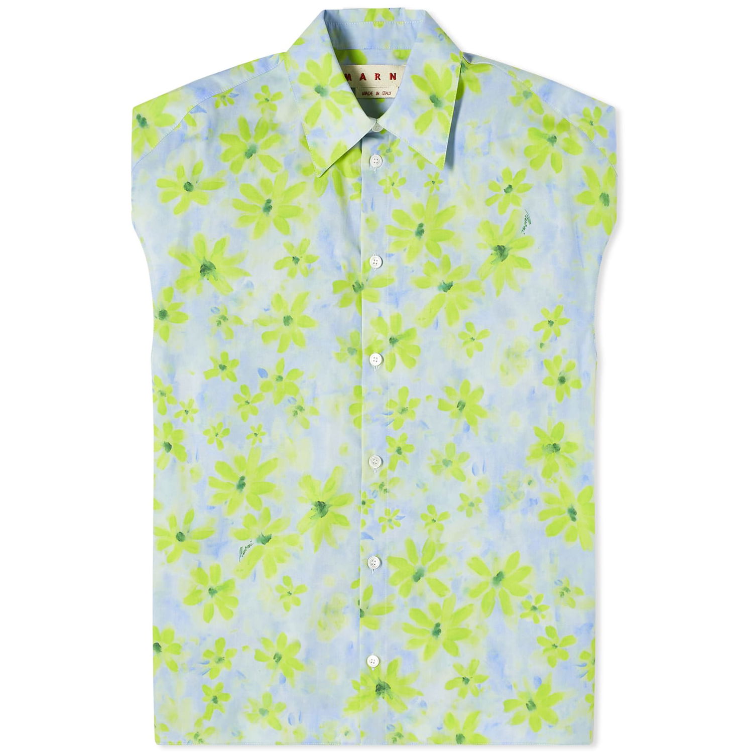 Риза Marni Cocoon Sleevless Printed Shirt "Aquamarine" Тюркоазено | CAMA0565A0-PAB24, 0