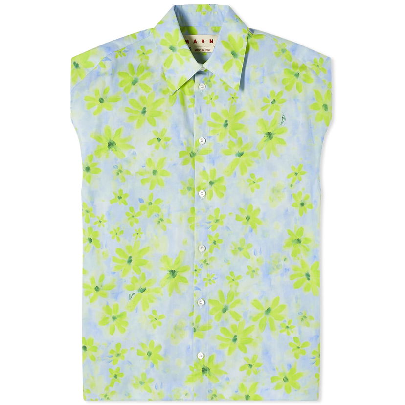 Риза Marni Cocoon Sleevless Printed Shirt "Aquamarine" Тюркоазено | CAMA0565A0-PAB24