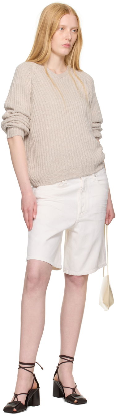 Къси панталони AGOLDE AGOLDE Indra Denim Shorts Бяло | A222-1183, 3