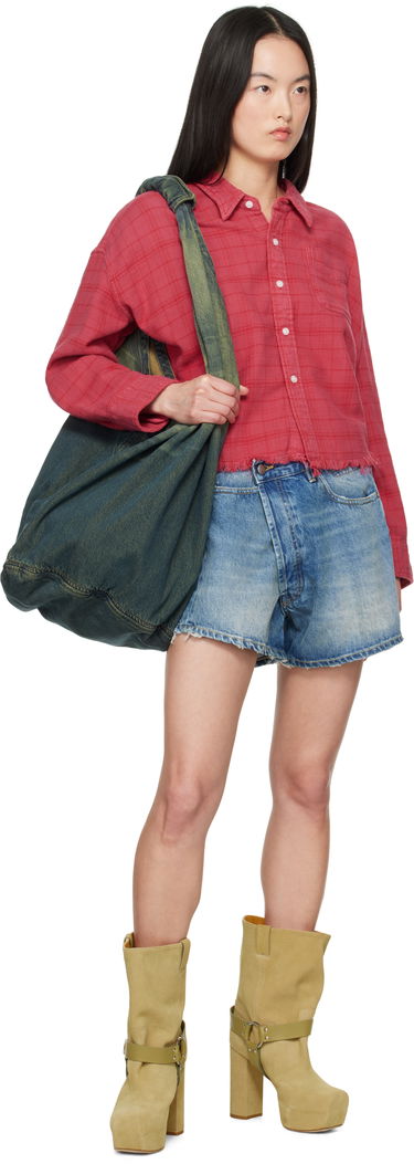 Къси панталони R13 R13 Loose Crossover Denim Shorts Синьо | R13W6055-969C, 3