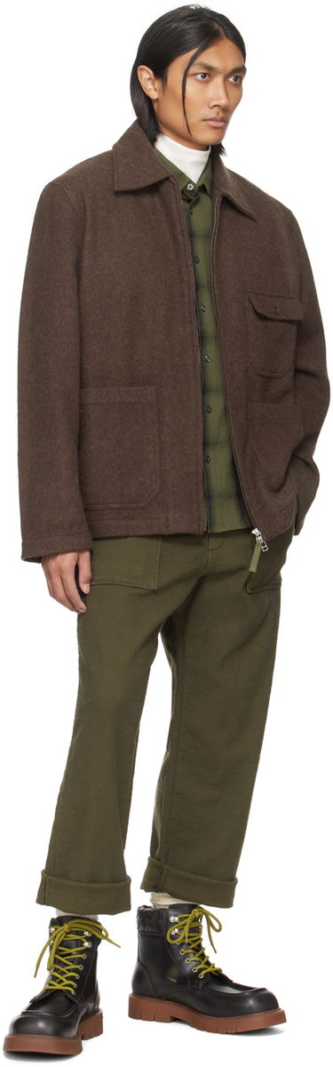 Риза Universal Works Universal Works Square Pocket Shirt Зелено | P2927, 3