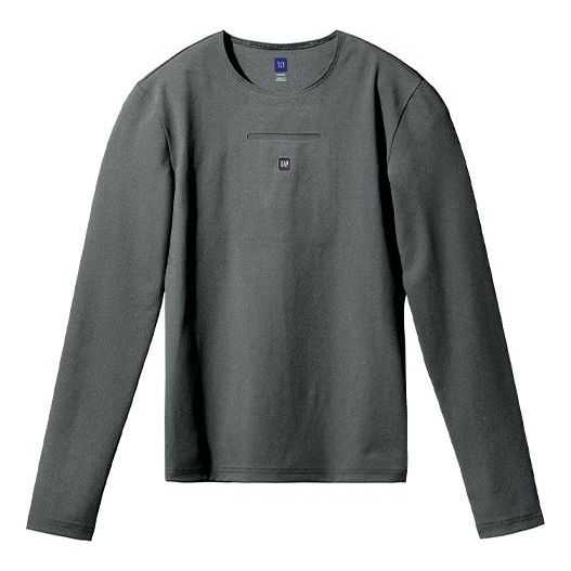 Тениска GAP Gap SS22 Second Skin Long Sleeve T-Shirt Сиво | YEEZY-SS22-119, 0